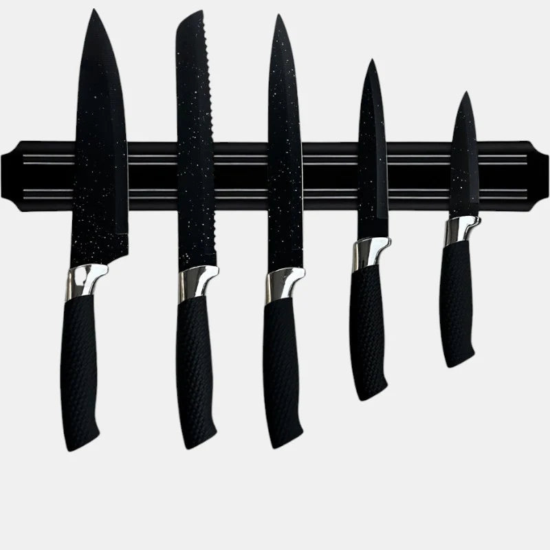 6-Piece Kitchen Knife Set with Magnetic Display